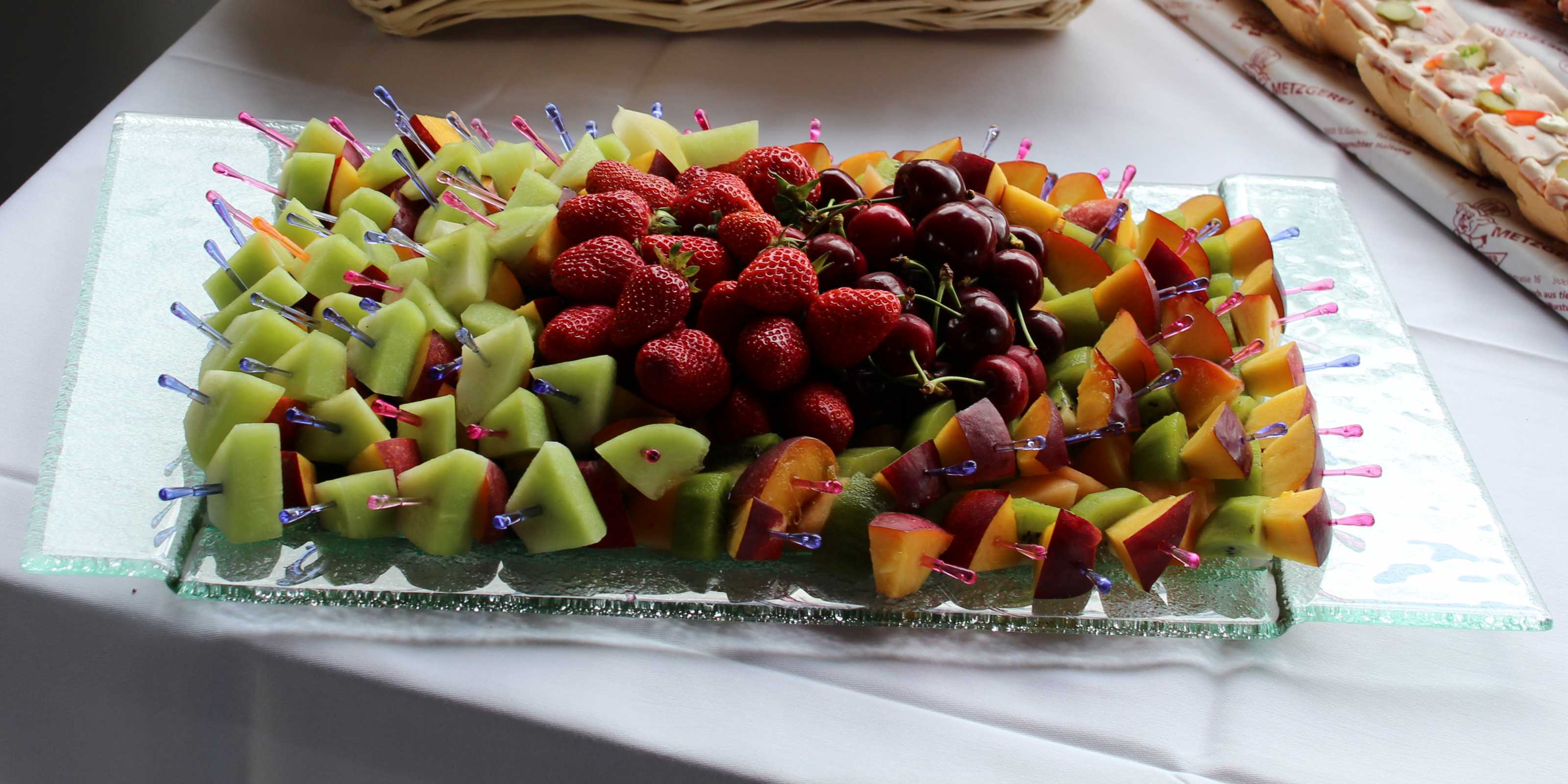 Früchteplatte, Fruchtspiessli, Leichtes